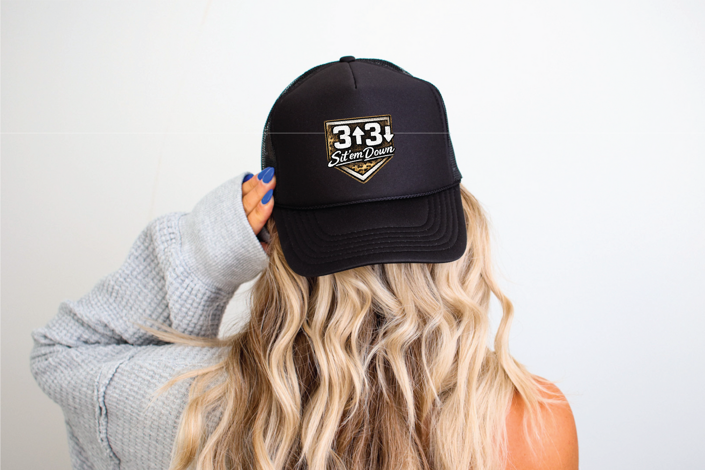 3 up 3 down - UNISEX BLACK TRUCKER HAT