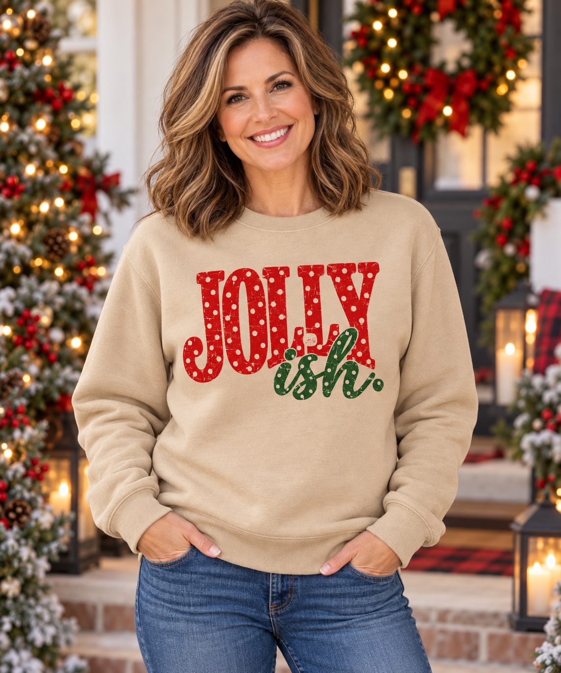 JOLLY ISH POLKA DOT- Unisex Sweatshirt/Tee