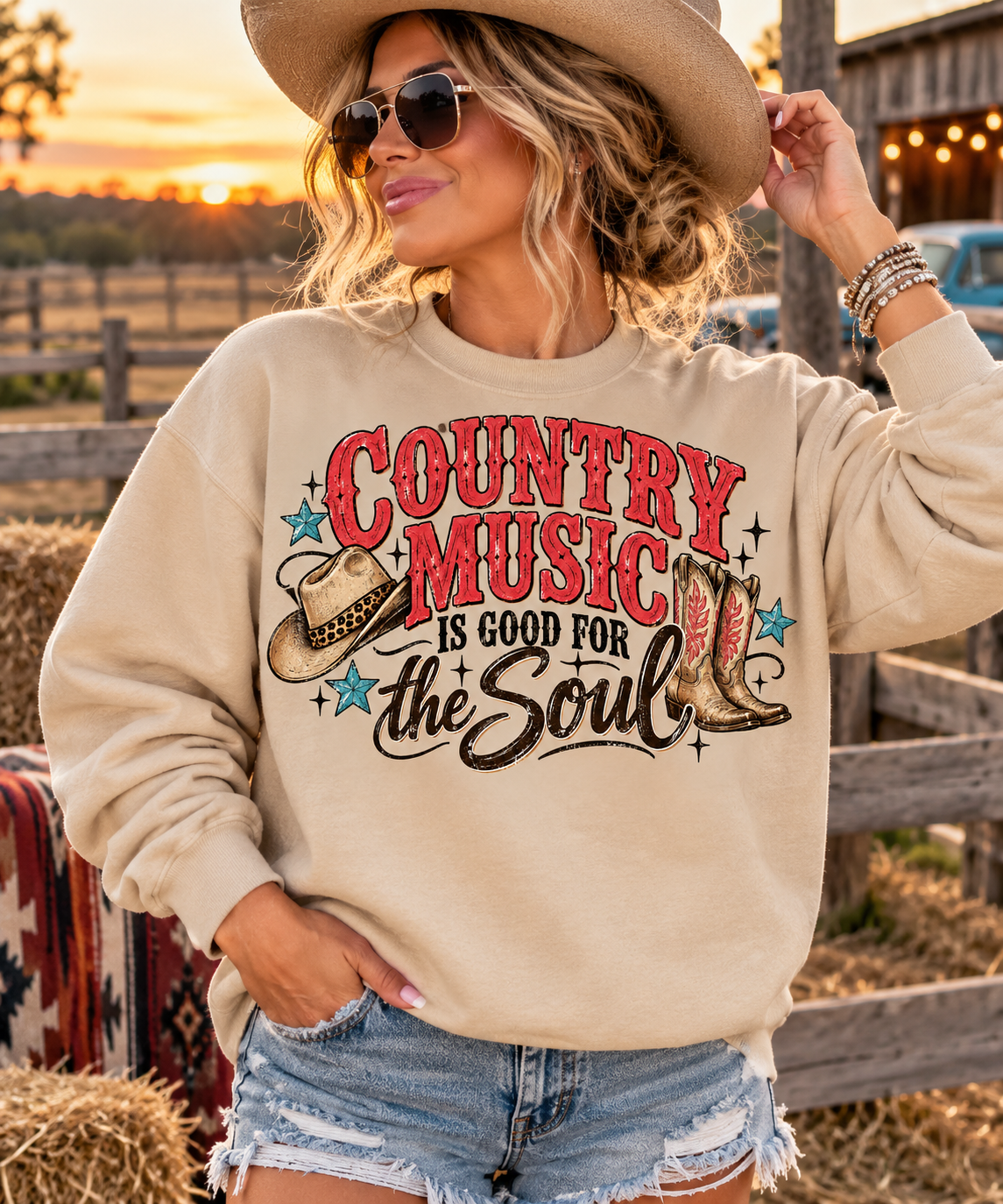 COUNTRY MUSIC - Unisex Sweatshirt/Tee