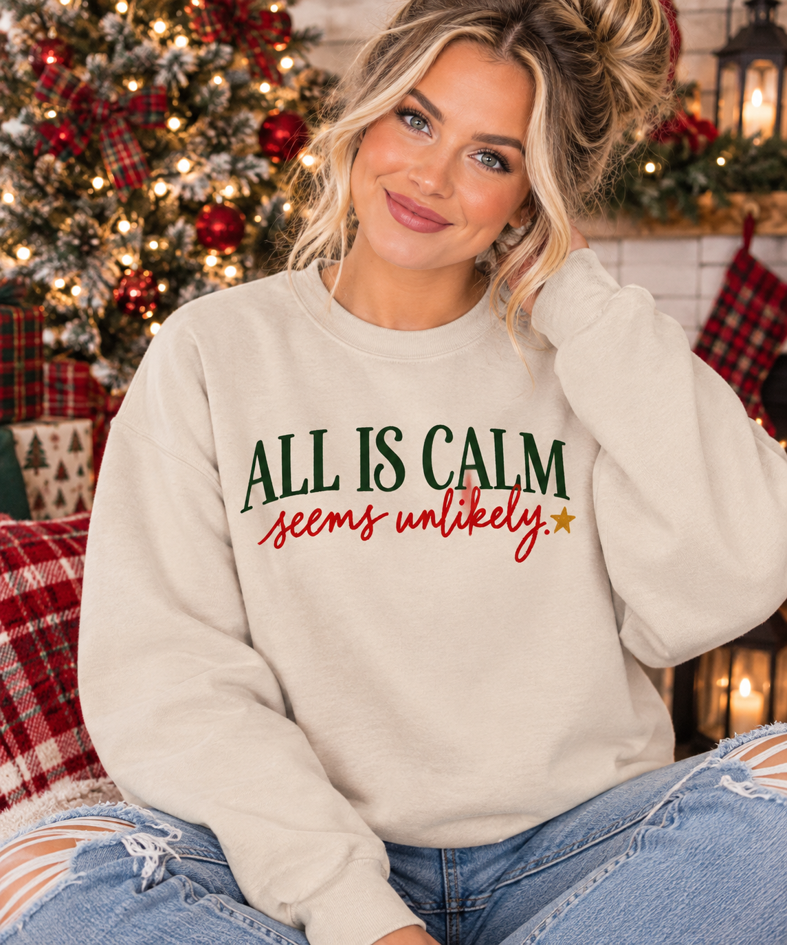 ALL IS CALM SEEMS UNLIKELY - Unisex Sweatshirt OR Tee