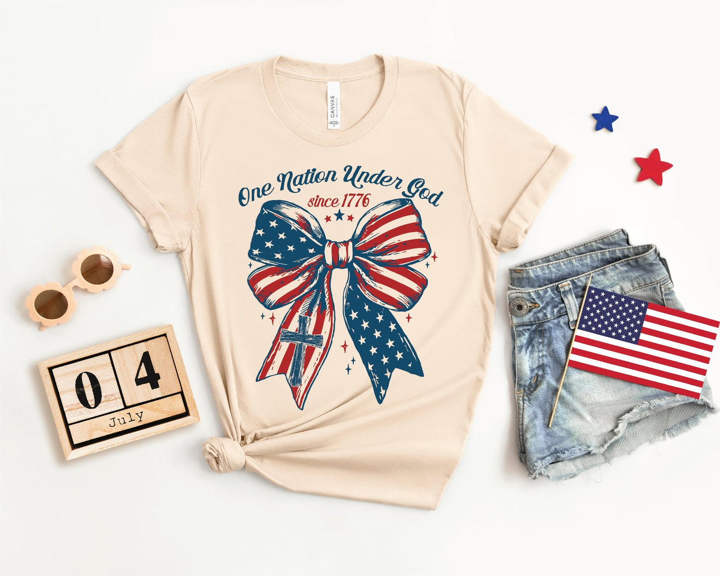 One Nation Under God Patriotic Tee