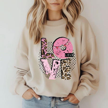 LOVE LEOPARD - UNISEX GRAPHIC Sweater