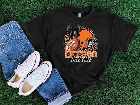 Let's Go School Spirit Tee- Football Graphic T-shirt