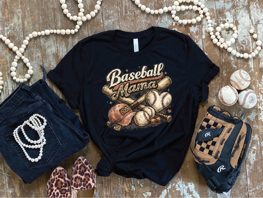 BASEBALL MAMA LEAOPARD - UNISEX Graphic TEE