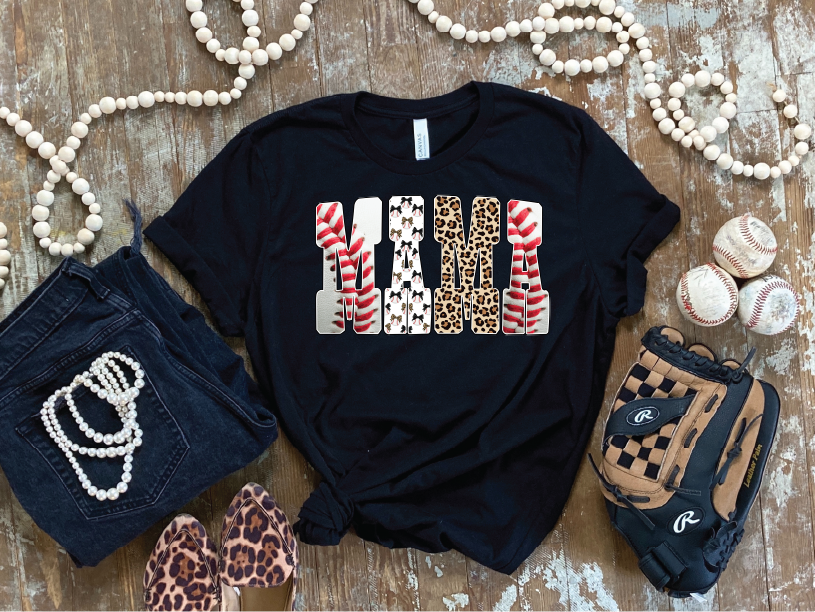 BASEBALL MAMA PATTERNS - UNISEX Graphic TEE