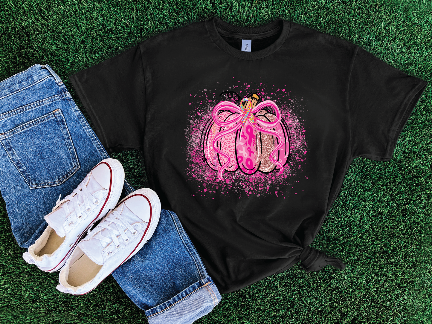 Breast Cancer Pumpkin- Graphic T-shirt