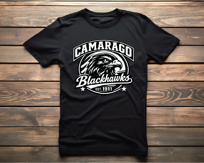Brenda- Camargo Blackhawks Black Tee