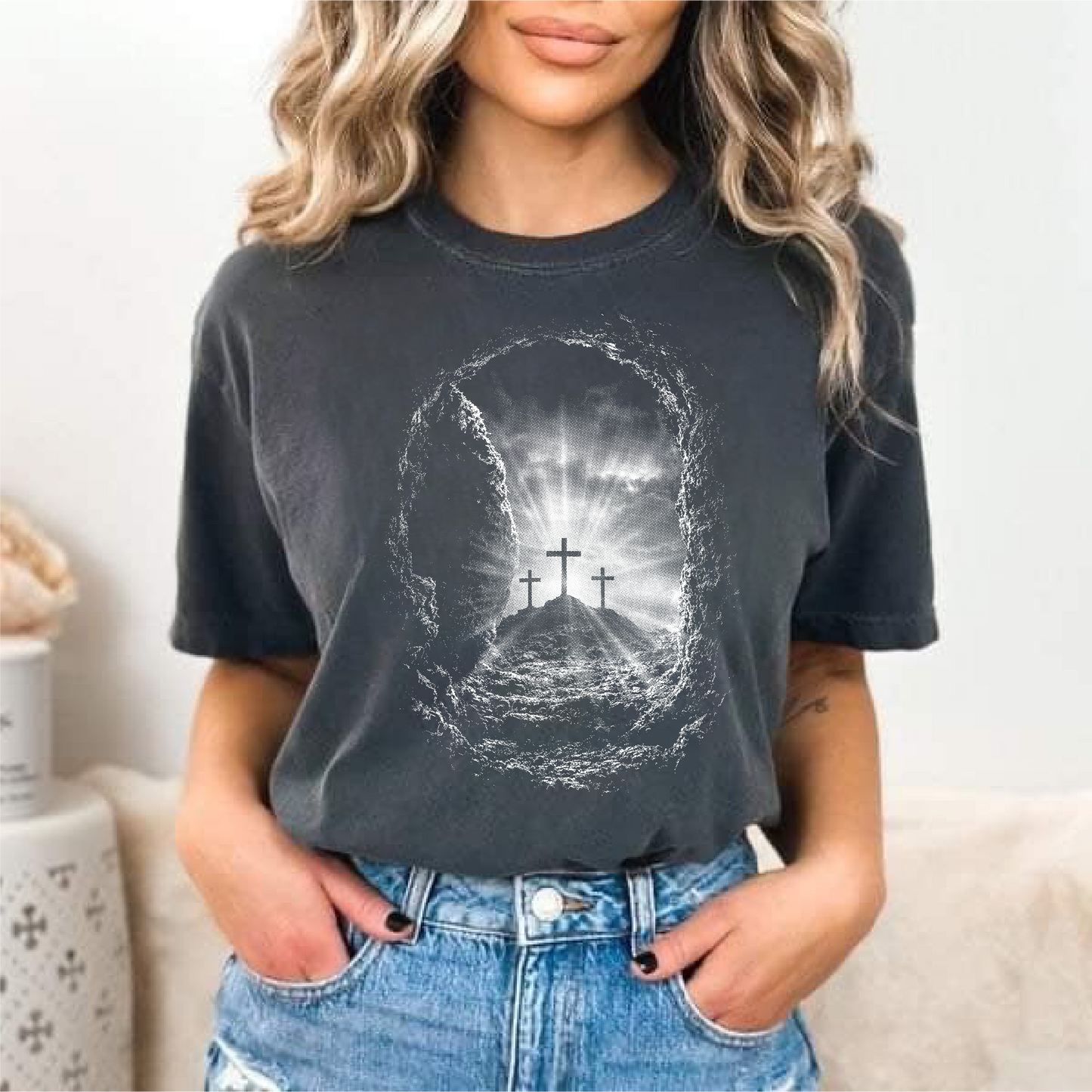 Empty Tomb Resurrection Crosses- Easter Graphic Tee