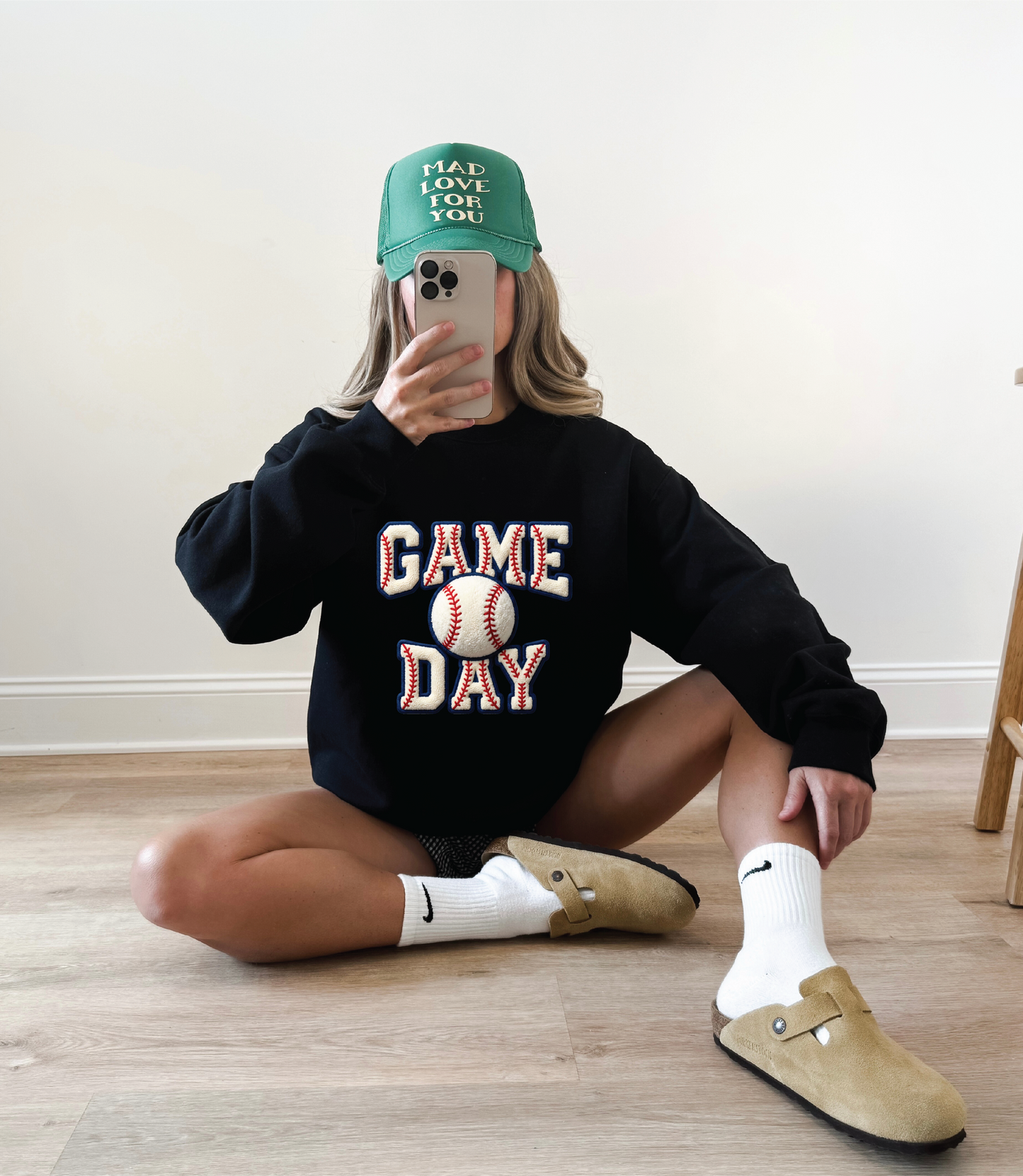 Baseball Game Day Faux Patch - Unisex Graphic Tee