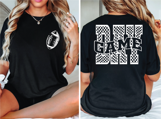 Game Day Checkered Graphic T-Shirt