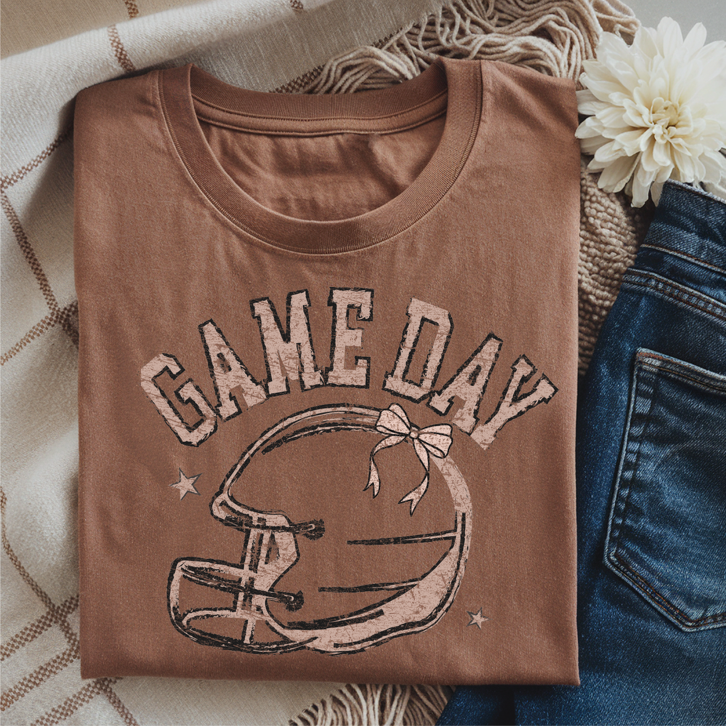 Game Day Football Helmet-Graphic T-Shirt