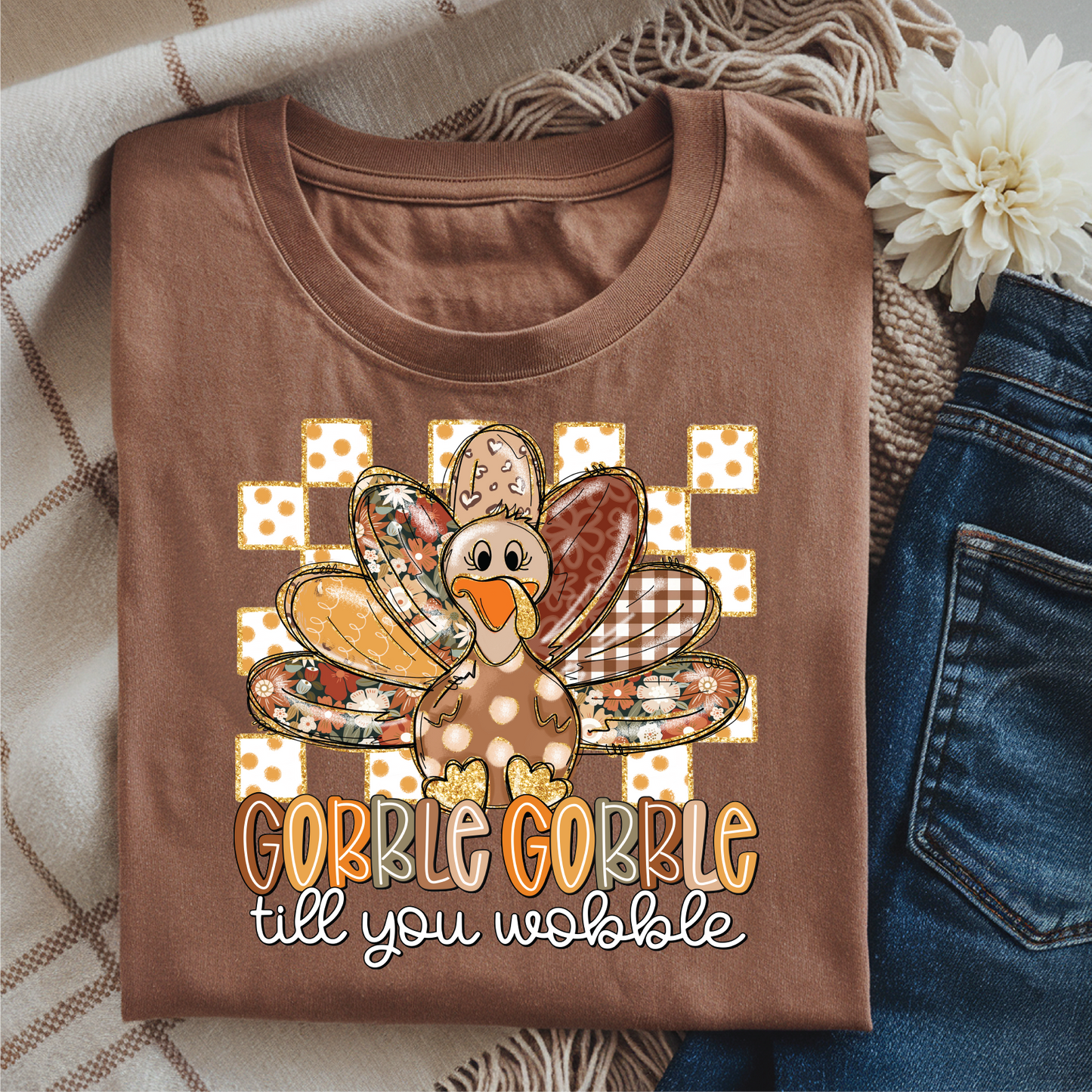 Gobble Til You Wobble-Graphic T-Shirt