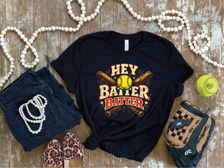 Hey Batter Batter Softball - UNISEX Graphic TEE