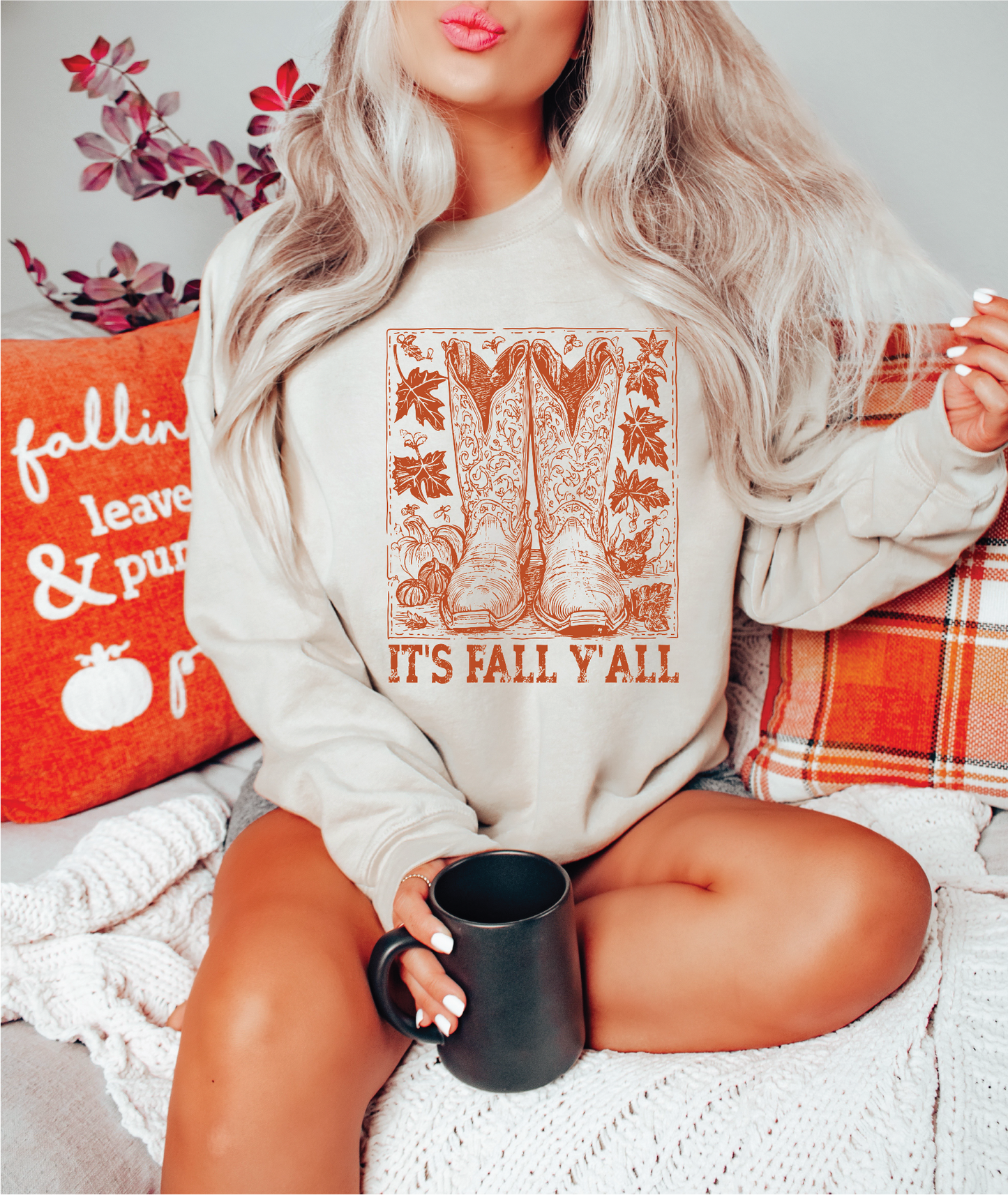 It's Fall Yall Boots- Fall Graphic Sweater
