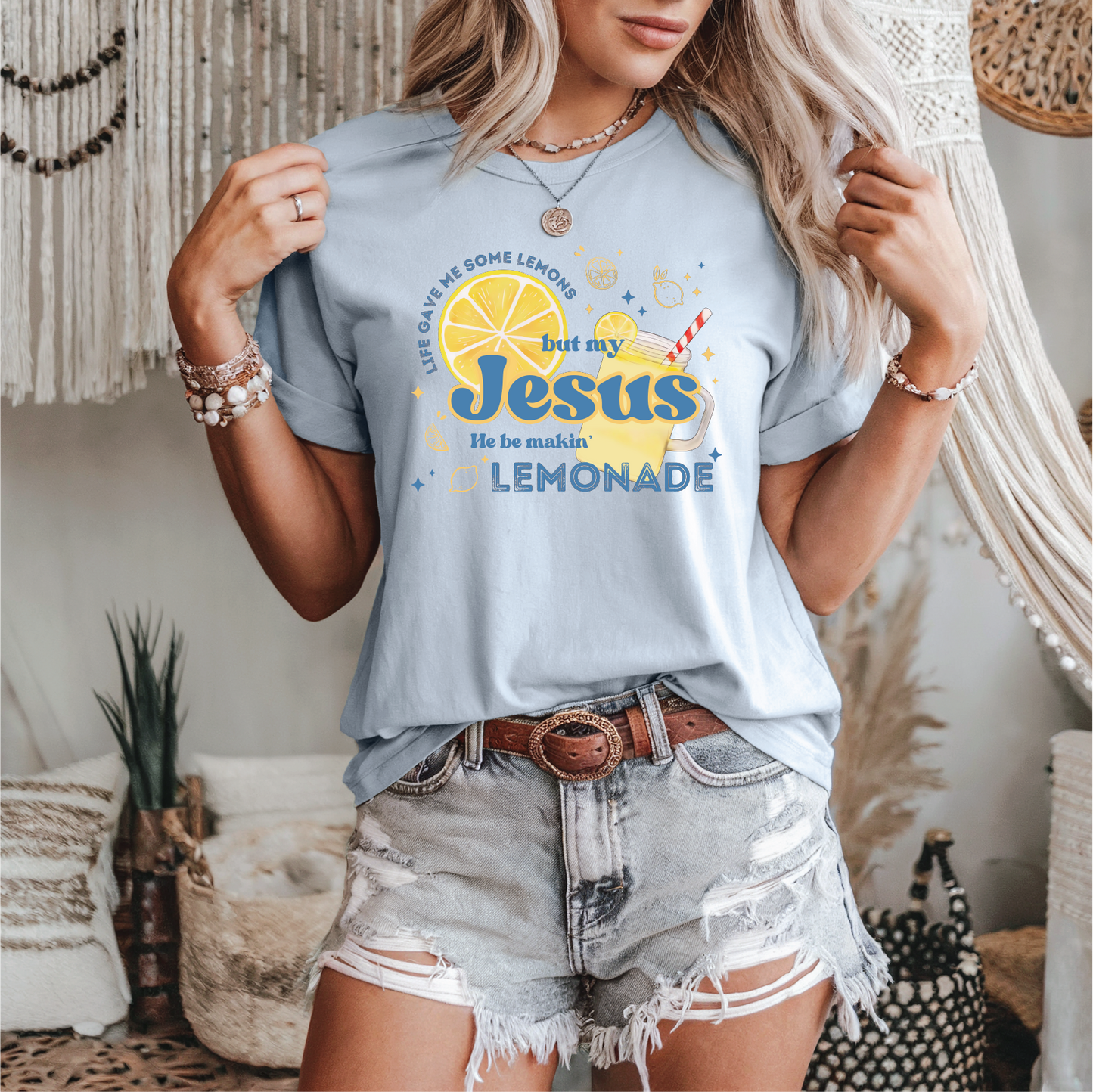 Jesus He Be Making Lemonade- Graphic T-Shirt