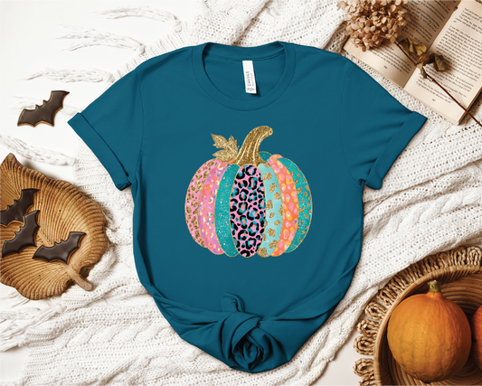 Leopard Pumpkin Fall Graphic Tee