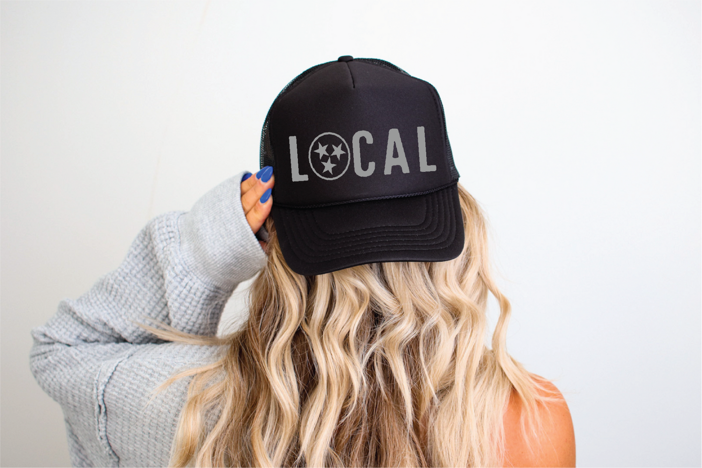 Local (Tennessee) DTF Printed Black Trucker Hat