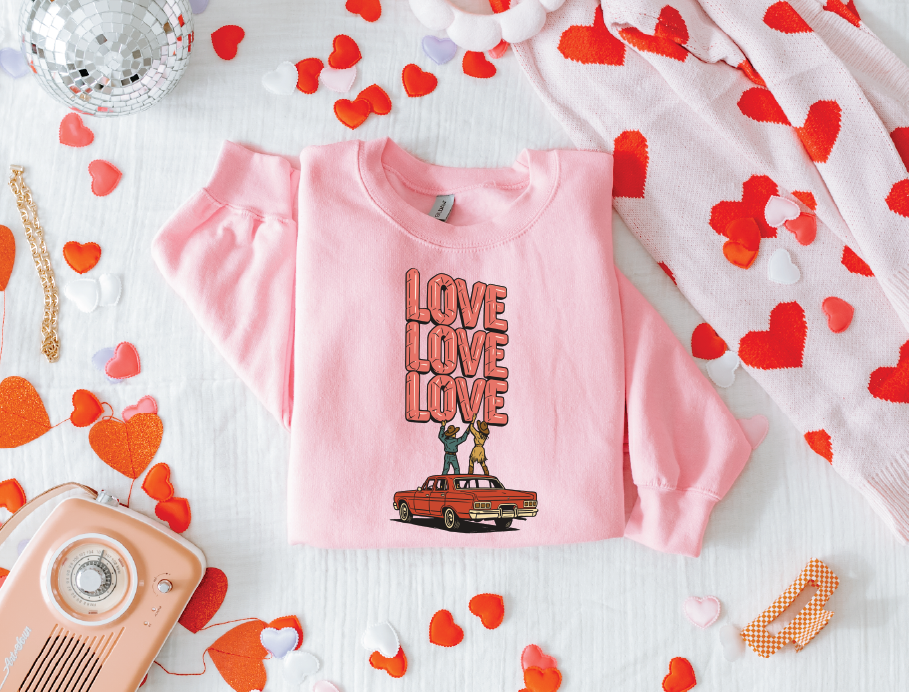 Love Love Love Cowboy- Unisex Graphic Sweatshirt