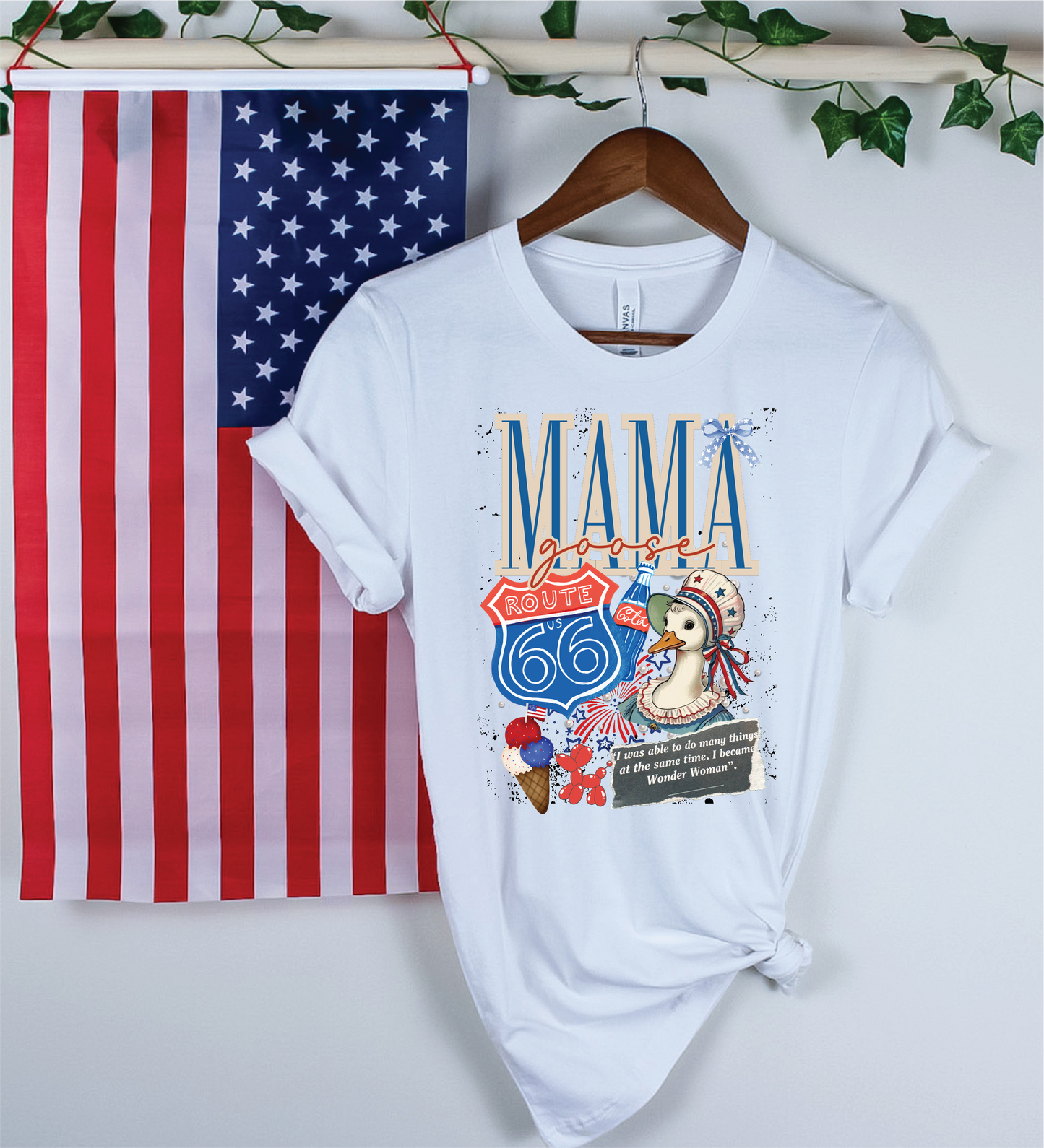 Mother Goose Patriotic Graphic Tee