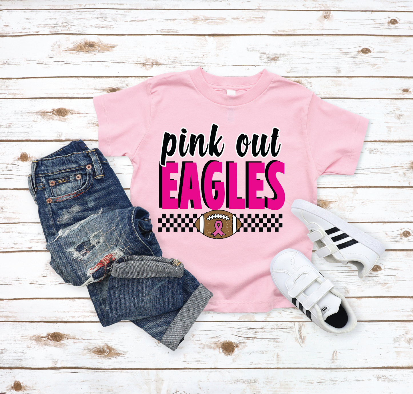 Pink Out Team Spirit- Breast Cancer Graphic Tee