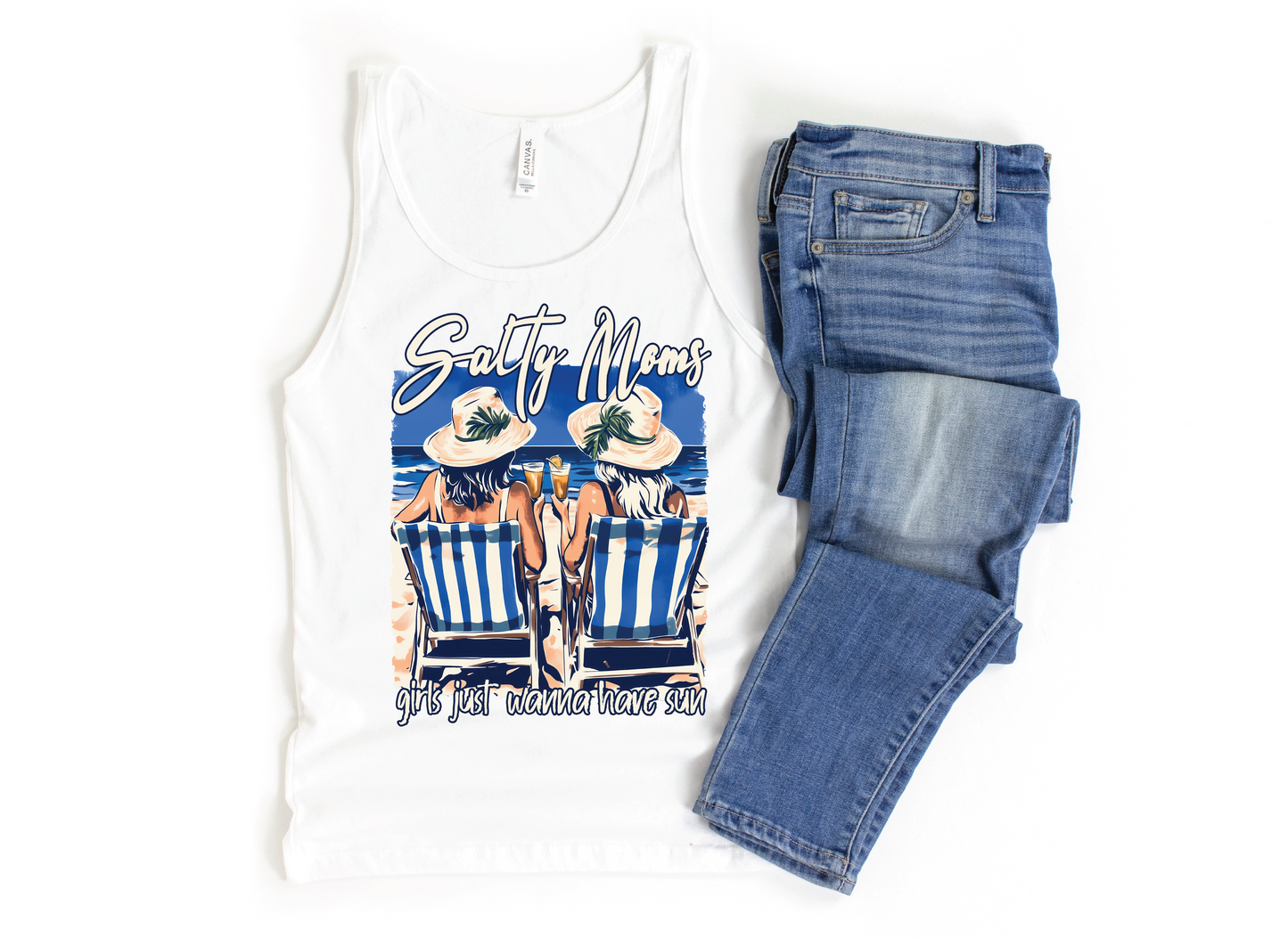 Salty Moms Graphic Tank Top