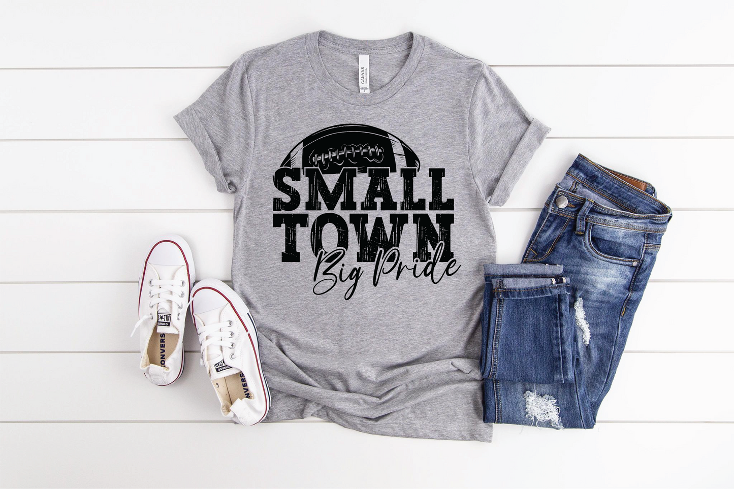 Small Town Big Pride Football Graphic T-Shirt