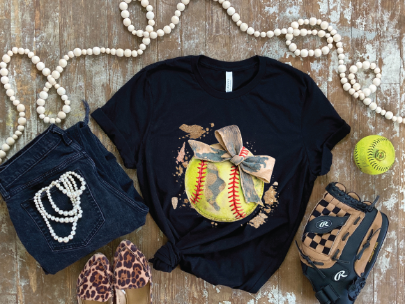 Softball Bow Duck Camo - Unisex Graphic Tee