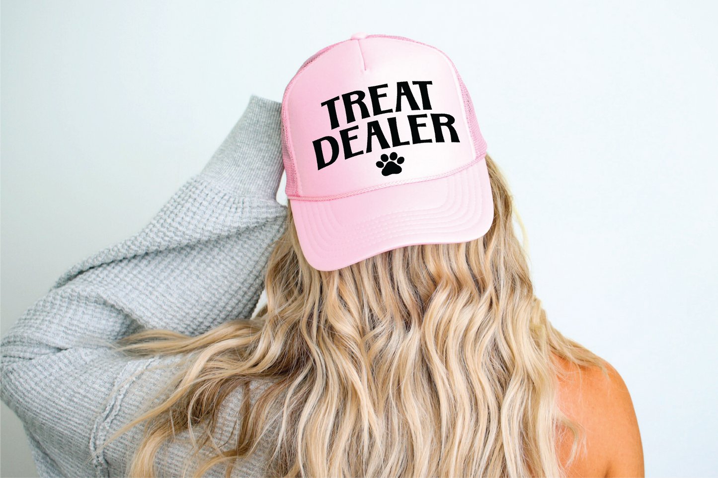 Treat Dealer DTF Printed Pink Trucker Hat