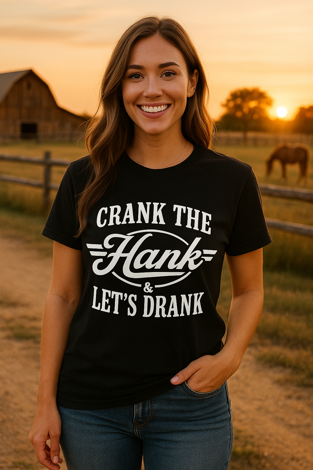 TURN UP THE HANK AND LETS DRANK - Unisex Graphic Sweatshirt