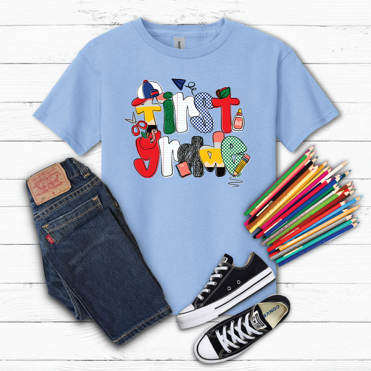 Boys 1st Grade Back to School Graphic Tee