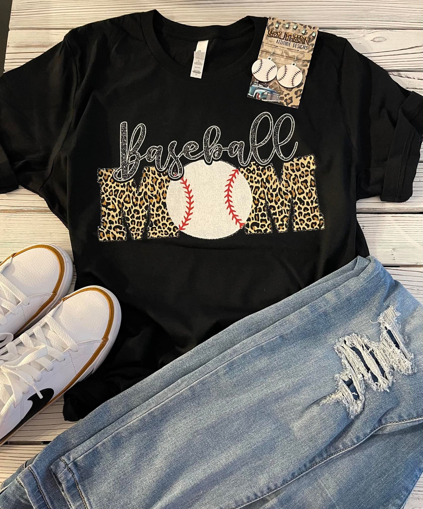 Baseball Mom- Leopard