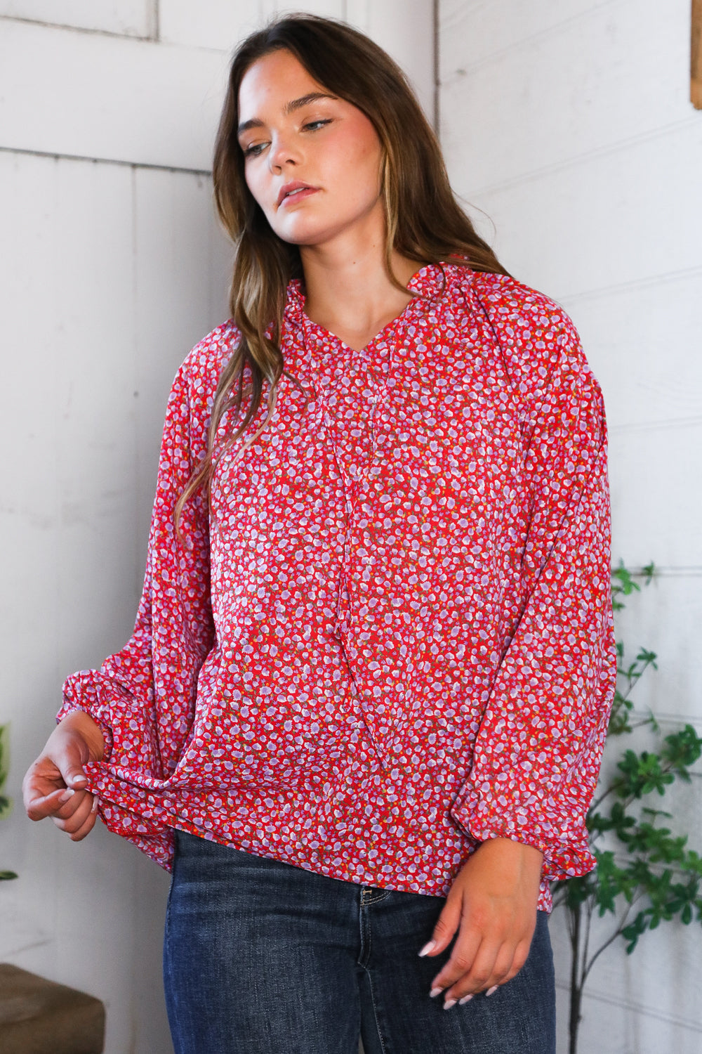 Poppy Daydream Floral Woven Blouse
