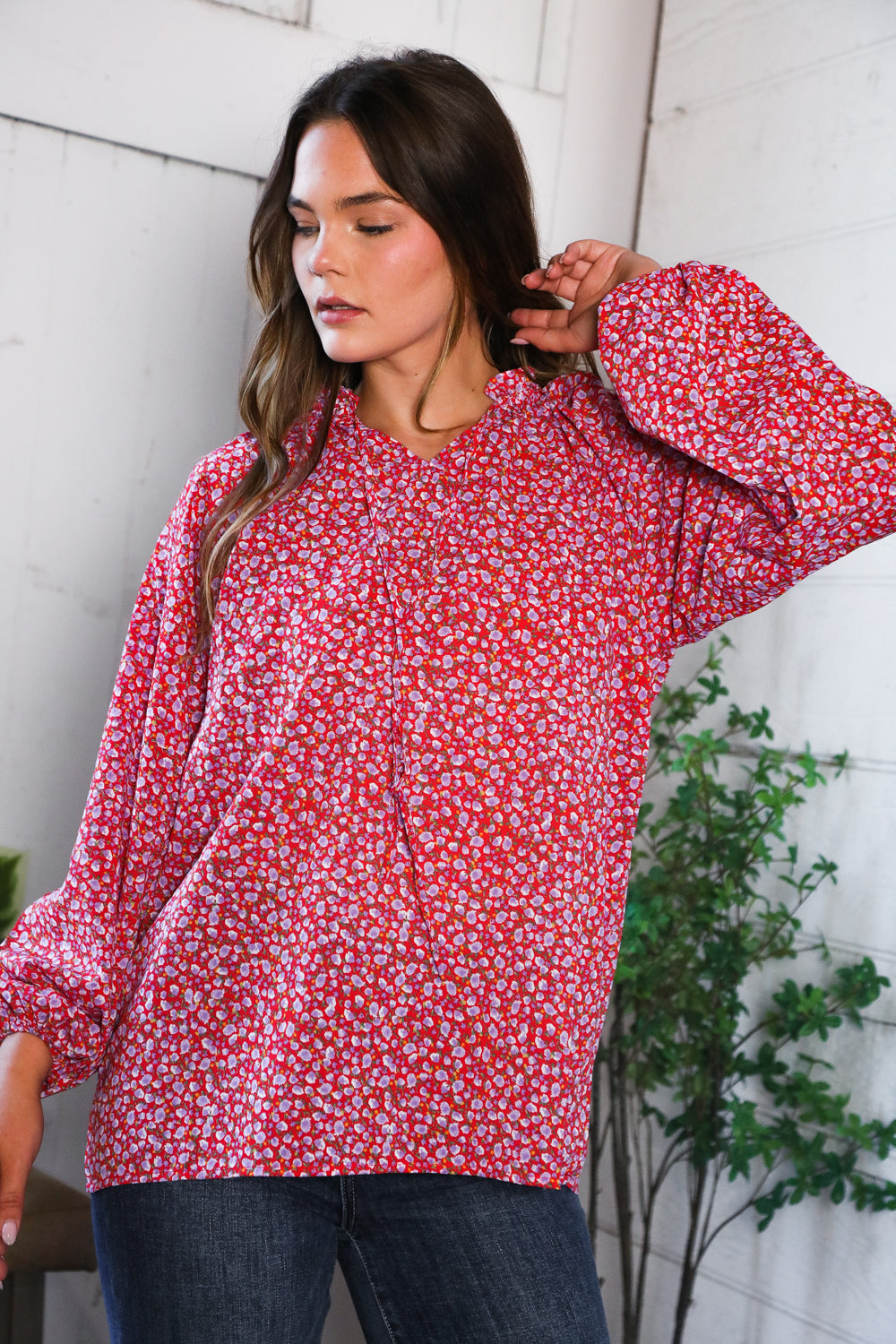 Poppy Daydream Floral Woven Blouse