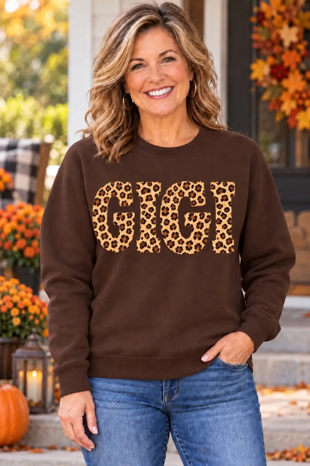 Customizable Name LEOPARD - Unisex Graphic Sweatshirt/Tee