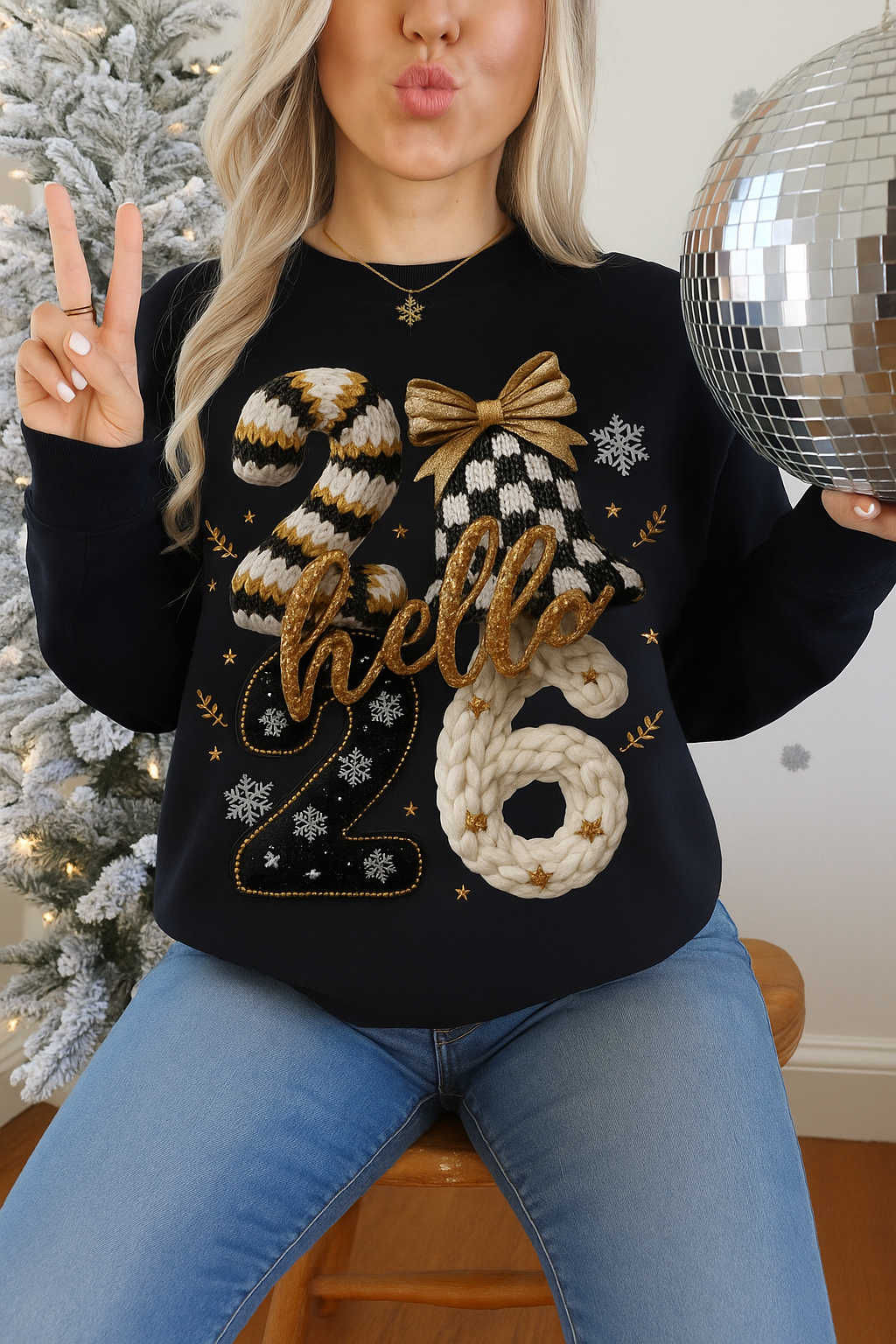 Faux Yarn Hello 2026 - Unisex Graphic Sweatshirt