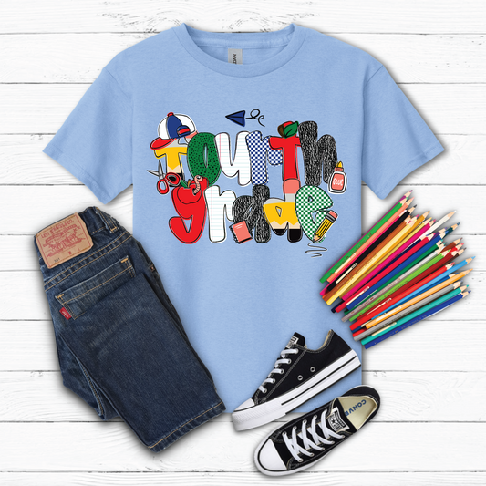 Boys 4th Grade Back to School Graphic Tee