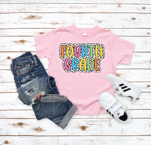 Girls 4th Grade Back to School Graphic Tee