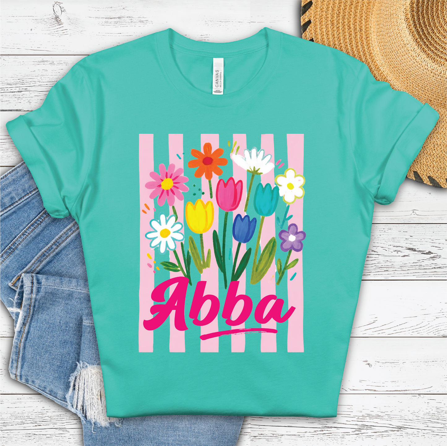 **CUSTOMIZABLE** Abba Floral -Mothers Day Unisex Graphic Tee