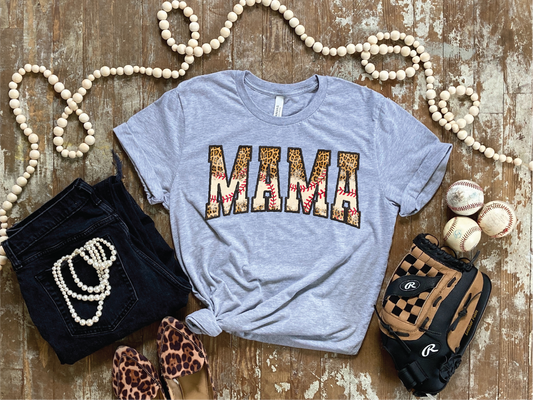 Baseball Mama Leopard Unisex Sweater