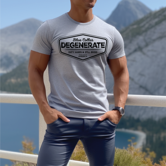 Degenerate Blue Collar Graphic Tee