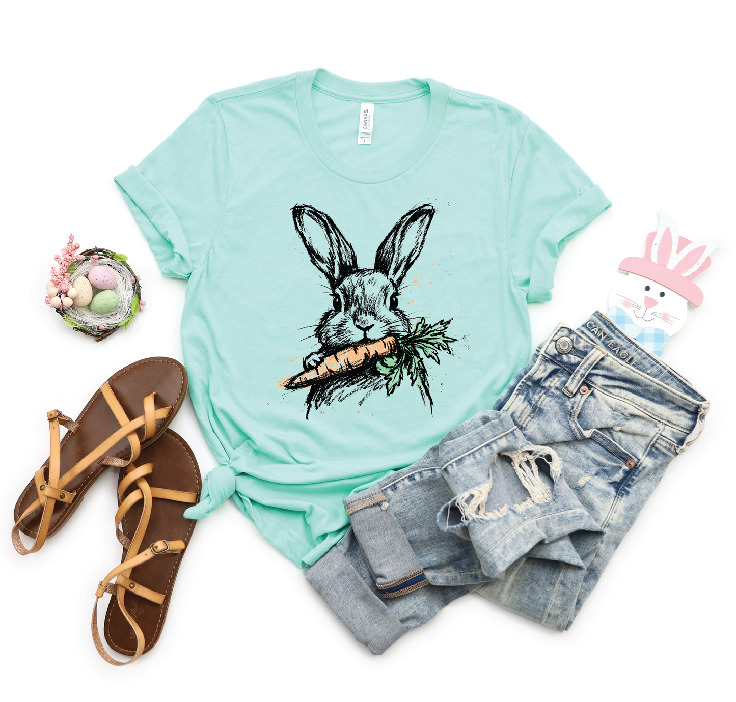 Bunny with Carrot- Graphic Tee