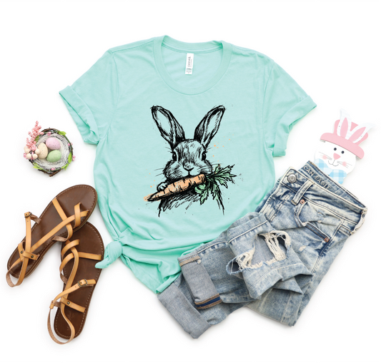Bunny with Carrot- Graphic Tee