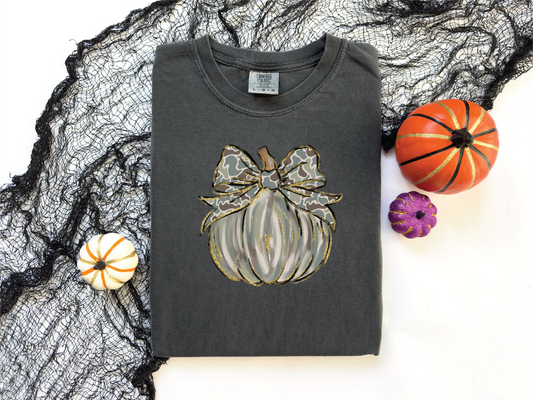 Camo Pumpkin- Fall Graphic Tee