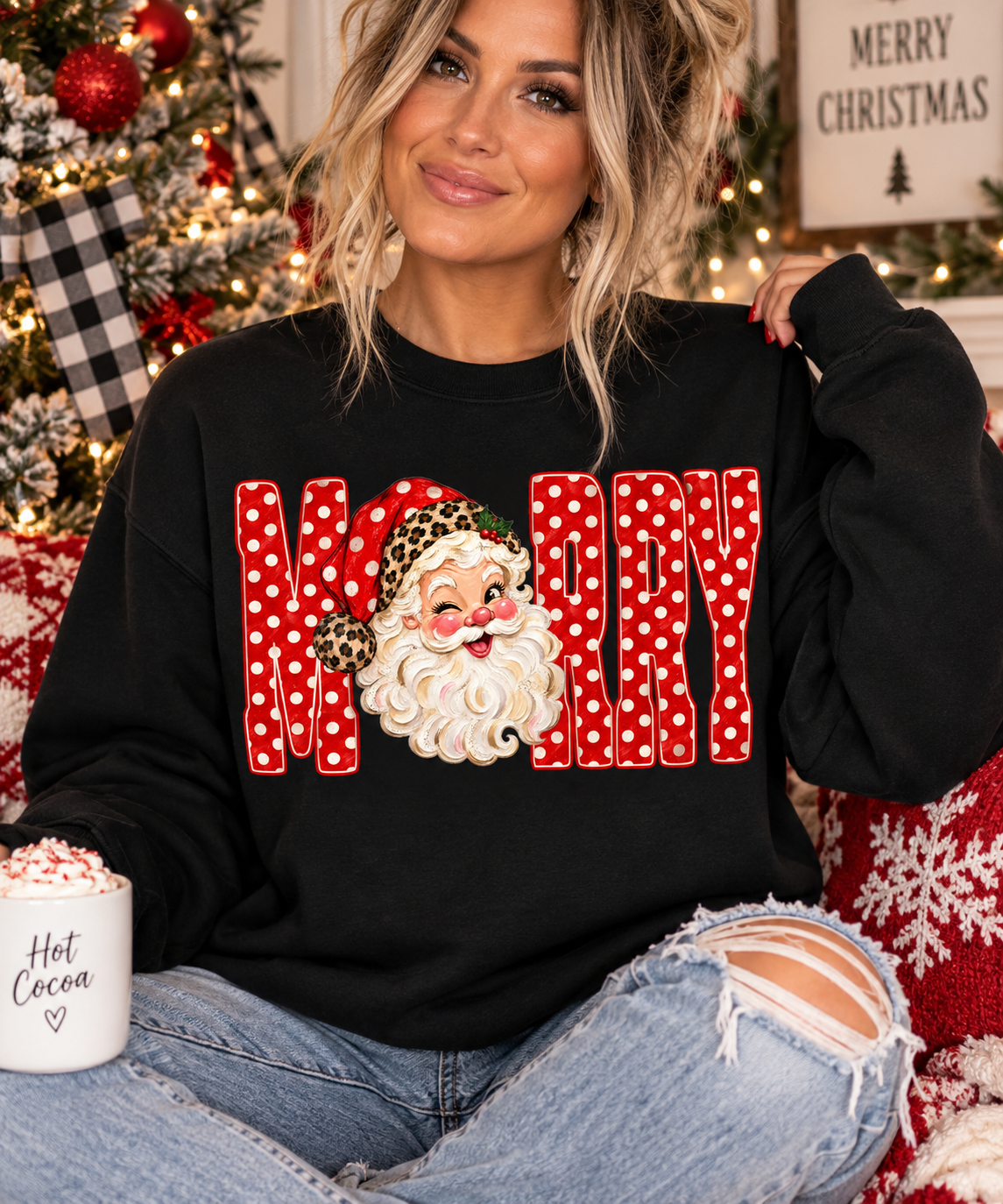 Merry Santa - UNISEX GRAPHIC SWEATSHIRT/TEE