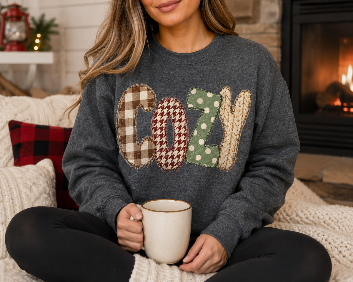 Christmas Tree Striped  - DARK HEATHER GREY SWEATSHIRT/TEE
