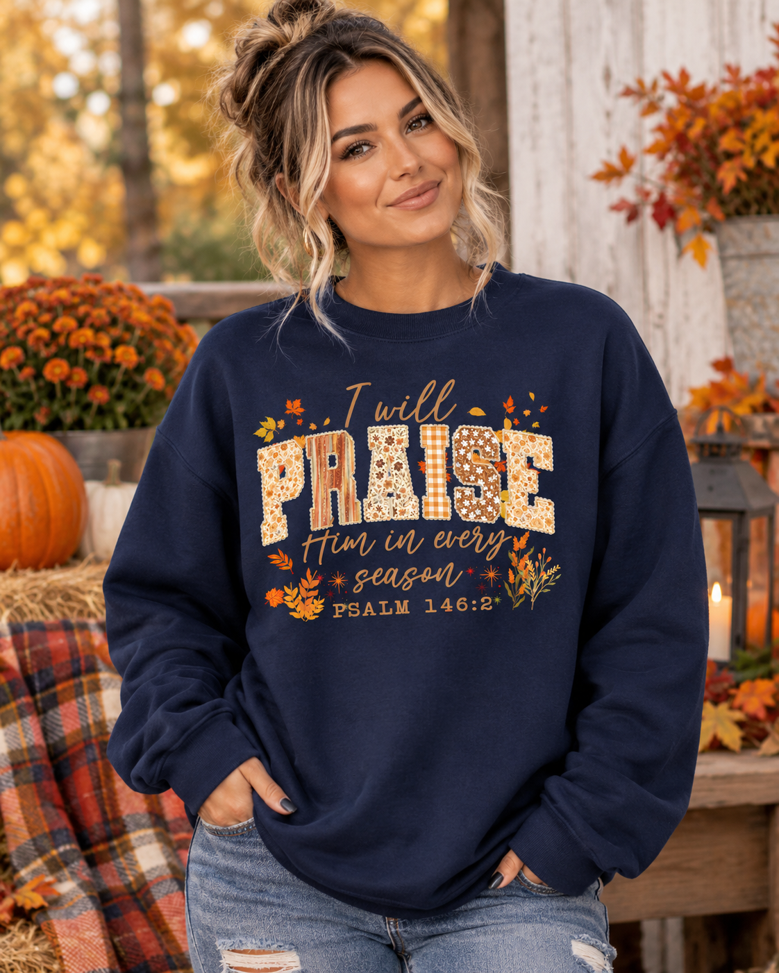 Praise in Every Season Fall  - UNISEX GRAPHIC SWEATSHIRT/Tee