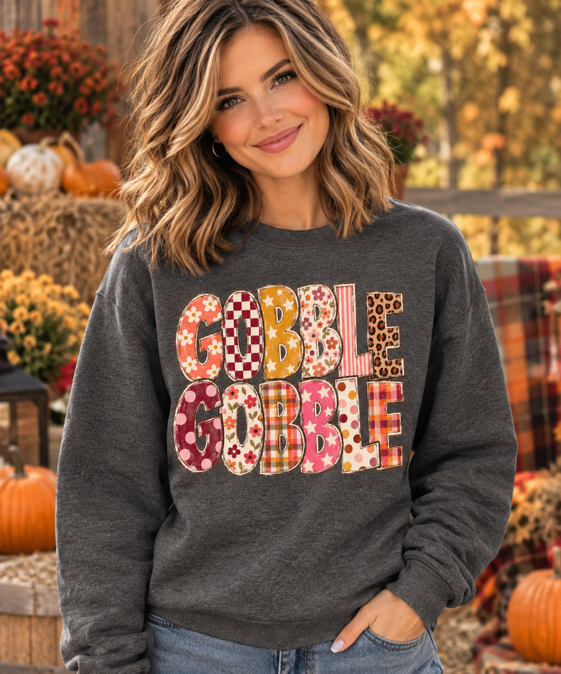 LEOPARD NUTCRACKER - DARK HEATHER GREY SWEATSHIRT/TEE
