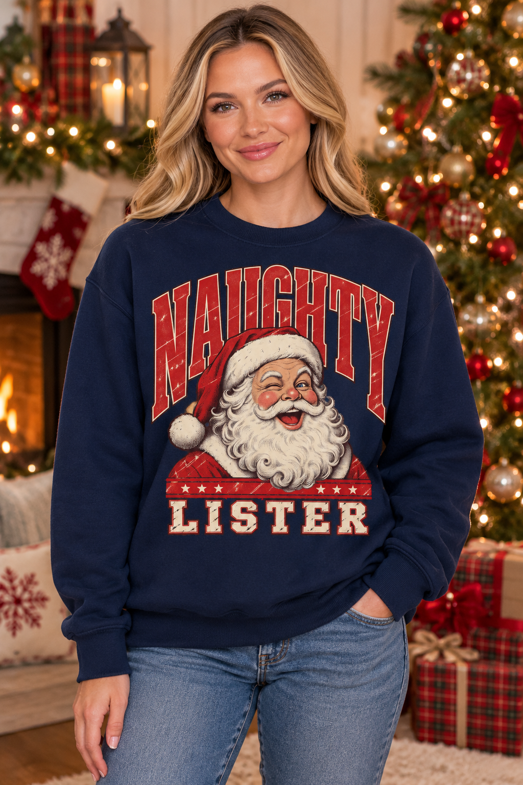 NAUGHTY LISTER - UNISEX GRAPHIC SWEATSHIRT/Tee