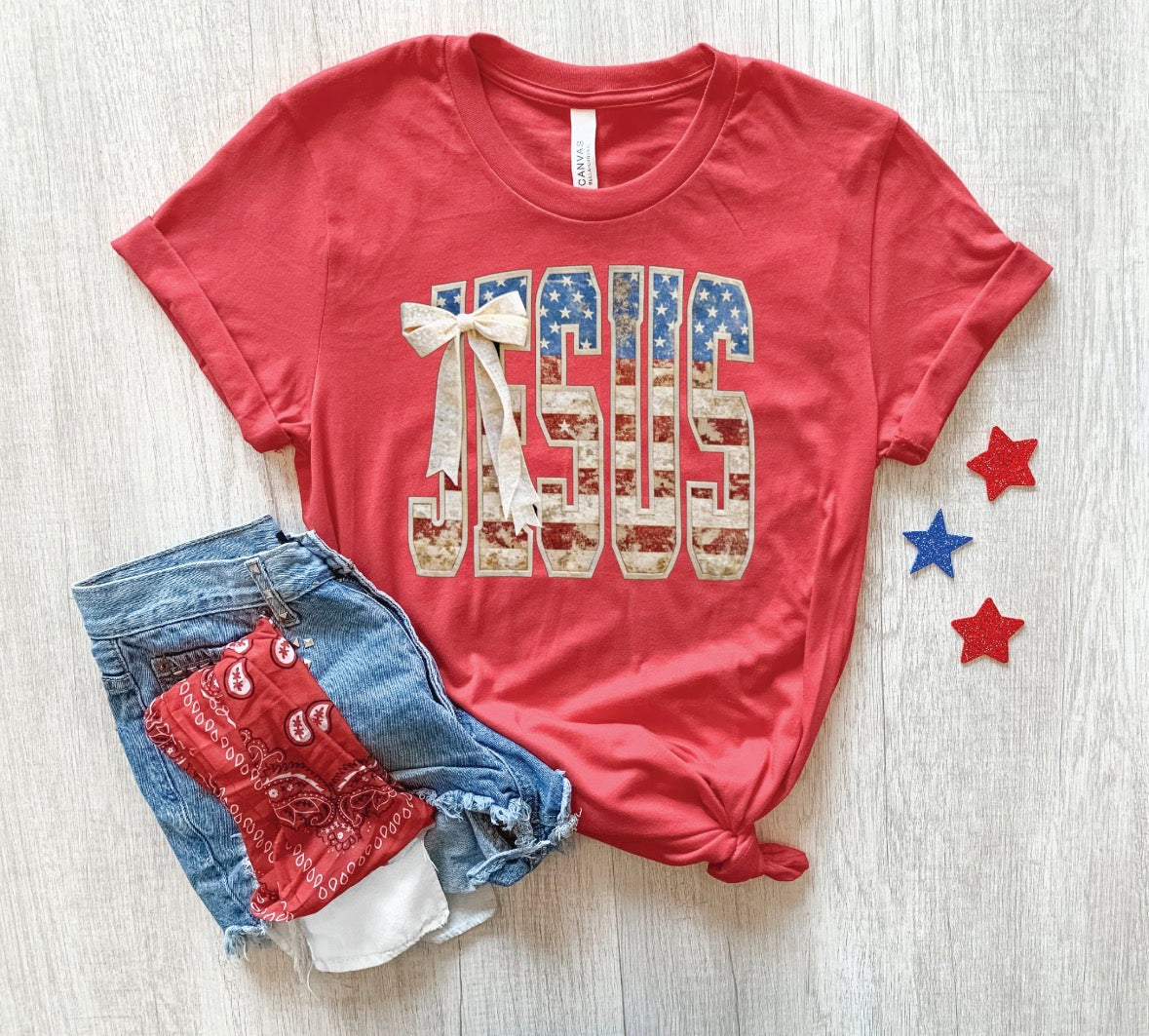 Jesus USA Flag- Unisex Graphic Tee