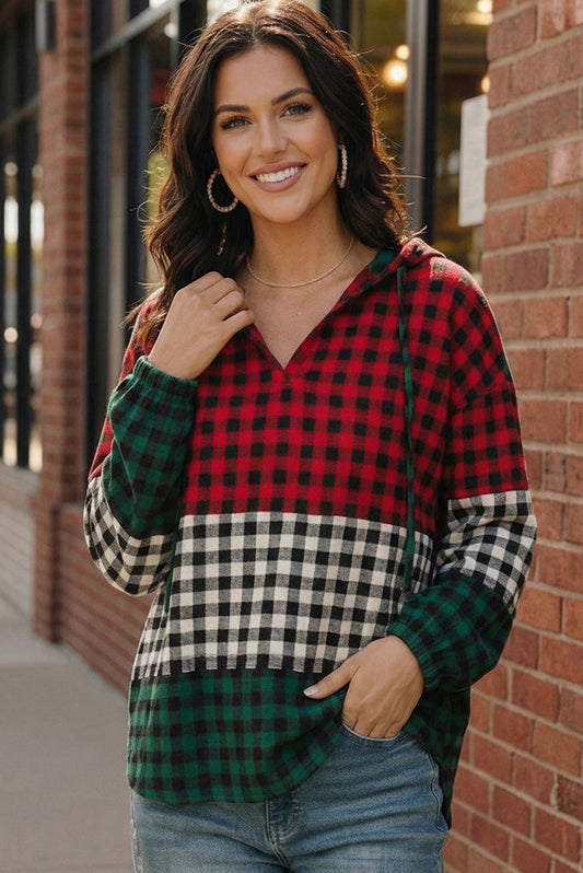 Holiday Cheer Check Hoodie